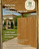 POLYNATUREL Kamış Çit Bambu Hasır Yükseklik 2,00 Metre En 5,00 Metre Doğal Kamış Gölgelik 2x5 Metre - 11