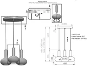 Kabo 3'lü Sıralı Antik Krom Avize - 3