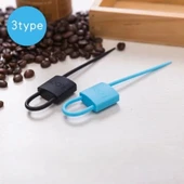 Kilit Şeklinde Silikon Kablo ve Poşet Bağlama Aparatı (3 lü Set) - 1