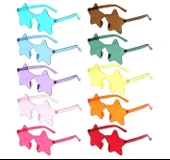 Yıldız Şekilli Çerçevesiz Parti Gözlüğü 6 Renk 6 Adet - 1