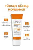 Sinoz Yeni Nesil Filtreler Hibrit Formül Koyu Cilt Lekelerine Etkili Sıvı Yüz Güneş Kremi PA++++ SPF50+ 50 ml - 3