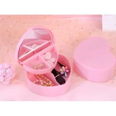 Kalp Tasarımlı Aynalı Takı Saklama Kutusu - 1