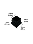 Kare Demir Profil İç Tapa Geçme Plastik Ayak Geçme Koruma Plastiği(25MM)(SİYAH) Siyah 25mm SİYAH - 4 ADET - 5