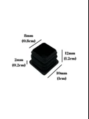 Kare Demir Profil İç Tapa Geçme Plastik Ayak Geçme Koruma Plastiği(10MM)(SİYAH) Siyah 10mm SİYAH - 8 ADET - 5