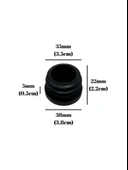 Yuvarlak Demir Profil İç Tapa Geçme Plastik Ayak Geçme Koruma Plastiği(38MM)(SİYAH) Siyah 38mm SİYAH - 8 ADET - 5