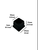 Kare Demir Profil İç Tapa Geçme Plastik Ayak Geçme Koruma Plastiği(20MM)(SİYAH) Siyah 20mm SİYAH - 2 ADET thumbnail 5