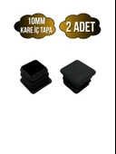 Kare Demir Profil İç Tapa Geçme Plastik Ayak Geçme Koruma Plastiği(10MM)(SİYAH) Siyah 10mm SİYAH - 2 ADET thumbnail 1