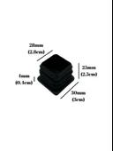 Kare Demir Profil İç Tapa Geçme Plastik Ayak Geçme Koruma Plastiği(30MM)(SİYAH) Siyah 30mm SİYAH - 8 ADET - 5