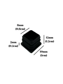 Kare Demir Profil İç Tapa Geçme Plastik Ayak Geçme Koruma Plastiği(10MM)(SİYAH) Siyah 10mm SİYAH - 2 ADET thumbnail 5