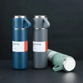 Paslanmaz Çelik Bardaklı Termos Seti 500 ML - 1