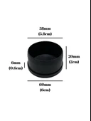 Yuvarlak Demir Profil İç Tapa Geçme Plastik Ayak Geçme Koruma Plastiği(60MM)(SİYAH) Siyah 60mm SİYAH - 8 ADET thumbnail 5