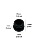 Yuvarlak Demir Profil İç Tapa Geçme Plastik Ayak Geçme Koruma Plastiği(32MM)(SİYAH) Siyah 32mm SİYAH - 4 ADET - 5