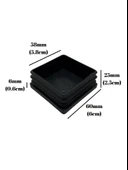 Kare Demir Profil İç Tapa Geçme Plastik Ayak Geçme Koruma Plastiği(60MM)(SİYAH) Siyah 60mm SİYAH - 2 ADET thumbnail 5