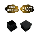 Kare Demir Profil İç Tapa Geçme Plastik Ayak Geçme Koruma Plastiği(20MM)(SİYAH) Siyah 20mm SİYAH - 2 ADET thumbnail 1