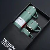Paslanmaz Çelik Bardaklı Termos Seti 500 ML - 4