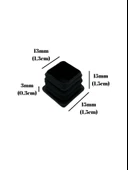 Kare Demir Profil İç Tapa Geçme Plastik Ayak Geçme Koruma Plastiği(15MM)(SİYAH) Siyah 15mm SİYAH - 2 ADET thumbnail 5