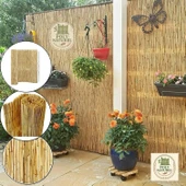 POLYNATUREL Kamış Çit Bambu Hasır Yükseklik 1,00 Metre En 3,00 Metre Doğal Kamış Gölgelik 1x3 Metre thumbnail 6