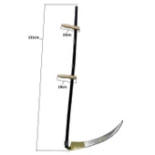 Günaş Komple Tırpan - Metal Saplı 6 Parça Set - Ahşap Elcik 70 cm - 1