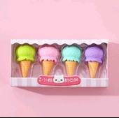 4'lü Dondurma Tasarım Silgi thumbnail 2