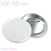 44 m 58 mm UV Baskıya Uygun Buton Rozet VG58UVBR VG44UVBR - 6