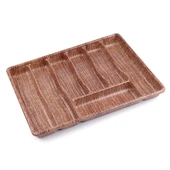 BÜYÜK - AHŞAP RENK - 7 BÖLMELİ ÇEKMECE İÇİ KAŞIKLIK 50X37CM (5232) - 1