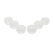 6 PCS   ÇİZGİLİ CAM  ÇİFT CİDARLI LOKUMLUK - SOSLUK  50 ML (5232) - 1