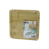 KARE AHŞAP BAMBU SERVİS SUNUM TEPSİ - TAHTASI MİNİ TEPSİ 20 X 20 X 1.4CM (5232) - 1