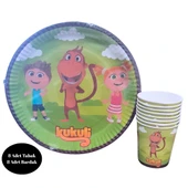 Kukuli Karton Tabak Bardak 8 li Set - 1