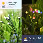 SOLAR 8 TOP ÇOK RENKLİ ATEŞ BÖCEĞİ LED BAHÇE AYDINLATMA SOLAR RGB BAHÇE SÜSÜ - 5