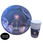 Wednesday Karton Tabak Bardak 8 li Set - 1