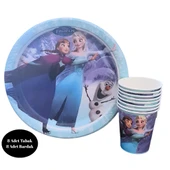 Frozen Karton Tabak Bardak 8 li Set - 1