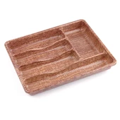 AHŞAP RENK - 5 BÖLMELİ ÇEKMECE İÇİ KAŞIKLIK 36X29CM (5232) - 1