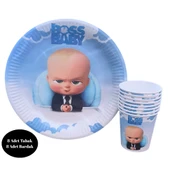 Baby Boss Karton Tabak Bardak 8 li Set - 1