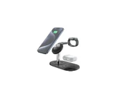 3 in 1 Kablosuz Wireless Hizli Şarj Standi 15W Siyah - 2