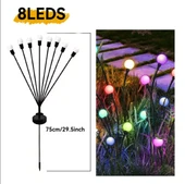 SOLAR 8 TOP ÇOK RENKLİ ATEŞ BÖCEĞİ LED BAHÇE AYDINLATMA SOLAR RGB BAHÇE SÜSÜ - 4