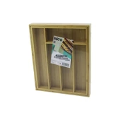5 BÖLMELİ AHŞAP BAMBU KAŞIKLIK  30X34CM (5232) - 1