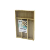 4 BÖLMELİ AHŞAP BAMBU KAŞIKLIK  24X33CM (5232) - 1