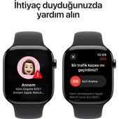 Apple Watch Series 10 GPS + Cellular, 42 mm Arduvaz Titanyum Kasa ve Siyah Spor Kordon - S/M - 6