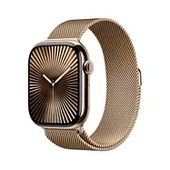 Apple Watch Series 10 GPS + Cellular 42mm Altın Rengi Titanyum Kasa ve Altın Rengi Milano Loop - 1