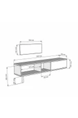 CENEYRA TSA1501B - YUKA TV STAND BEYAZ 150CM - 8