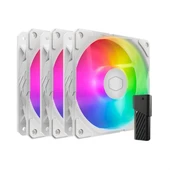 COOLERMASTER SICKLE FLOW MFX-B2DW-253P2-R2 ARGB 3-lü KASA FANI-KONTROL ÜNİTESİ BEYAZ - 1