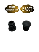 Yuvarlak Demir Profil İç Tapa Geçme Plastik Ayak Geçme Koruma Plastiği(19MM)(SİYAH) Siyah 19mm SİYAH - 2 ADET thumbnail 1