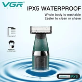 VGR V-393 Çift bıçaklı çok fonksiyonlu su geçirmez tıraş makinesi - 3