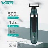 VGR V-393 Çift bıçaklı çok fonksiyonlu su geçirmez tıraş makinesi - 2