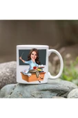 Özcan Tasarım Kişiye Özel Bardak - Karikatür Bardak - Kadın Öğretmen Bardağı thumbnail 1