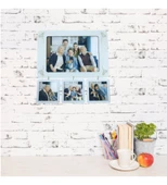 Vintage 3+1 Kolaj Çoklu Fotoğraf Çerçevesi 26,5x26,5 cm HK5019 thumbnail 2