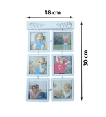 FOTO BASKILI Vintage 6'lı Kolaj Çoklu Dikey Fotoğraf Çerçevesi 18x30 HK5022 thumbnail 3