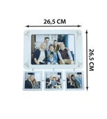 FOTO BASKILI Vintage 3+1 Kolaj Çoklu Fotoğraf Çerçevesi 26,5x26,5 cm HK5020 thumbnail 3