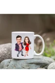 Özcan Tasarım Kişiye Özel Bardak - Karikatür Bardak - Sevgili Bardağı thumbnail 1