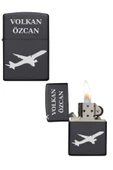 Özcan Tasarım Kişiye Özel Uçak Baskılı Metal Çakmak thumbnail 1